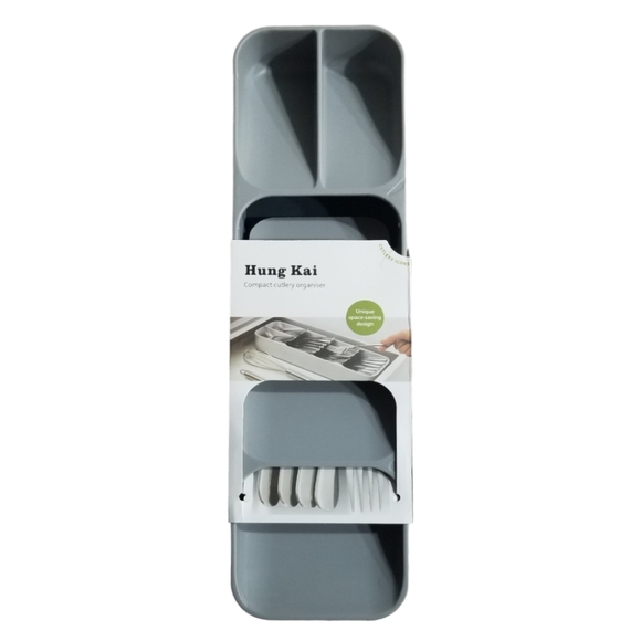 Hung Kai Compact Cutlery Organizer‎ Kitchen Drawer Tray - Picture 1 of 9